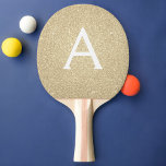 Raquette De Ping Pong Parties scintillant Or de luxe et Monogramme étinc<br><div class="desc">Parties scintillant de luxe Gold Faux et pagaie de Monogram Ping Paddle Élégante. Cette pagaie Ping Pong peut être customisée pour inclure votre nom initial et prénom.</div>