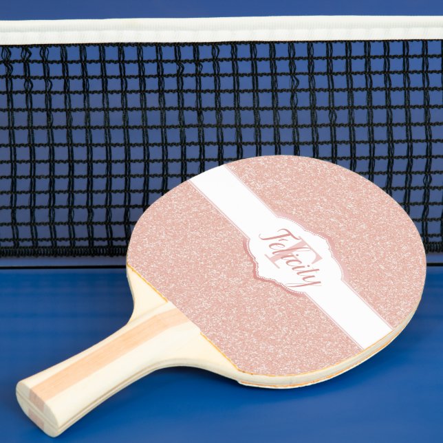 Raquette De Ping Pong Parties scintillant rose Monogramme Ping Pong Padd (Insitu)