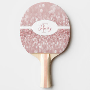 Raquette De Ping Pong Parties scintillant rose Personnaliser Ping Pong P