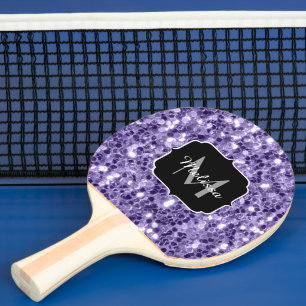 Raquette De Ping Pong Parties scintillant violet ultra violet scintille