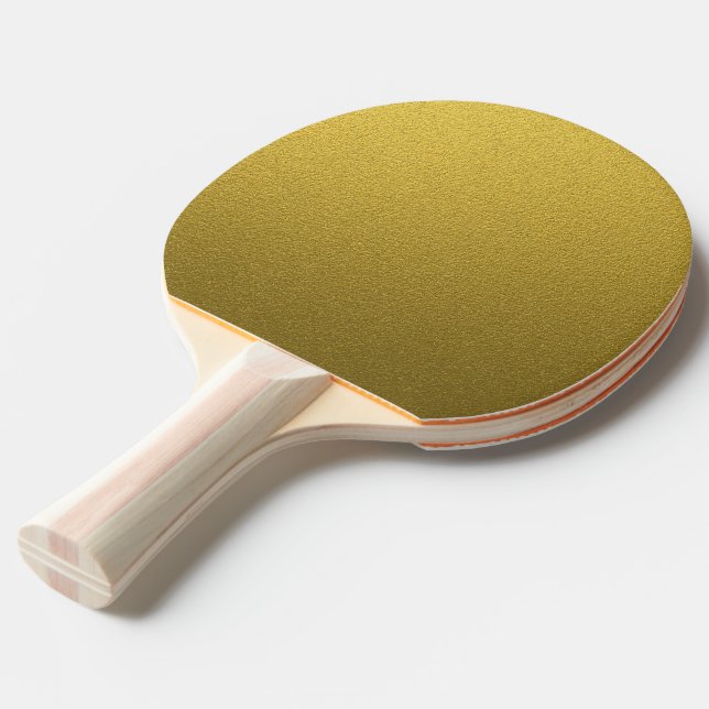 Raquette De Ping Pong Parties scintillantes étincelantes d'or (Dos Angle)