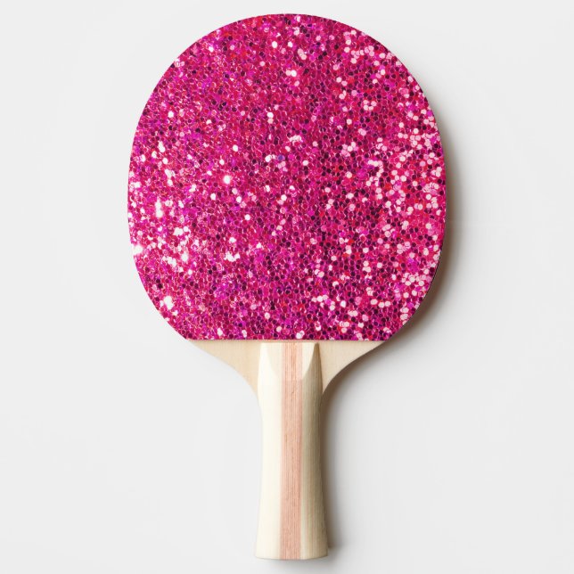 Raquette De Ping Pong Parties scintillantes roses (Devant)