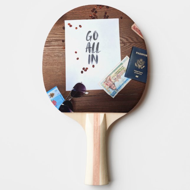 Raquette De Ping Pong Partir, Voyager Prendre Un Risque (Devant)