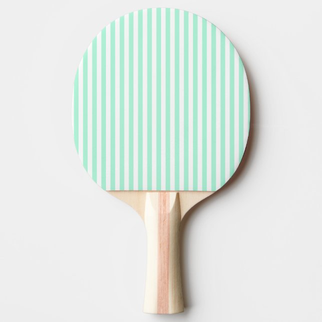 Raquette De Ping Pong Pastel Mint Green Stripes Été Gratté (Devant)