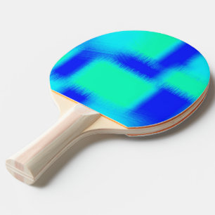 Raquette De Ping Pong Patchwork bleu et vert