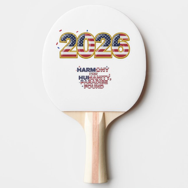 Raquette De Ping Pong Patriotic Peace Decal (Devant)