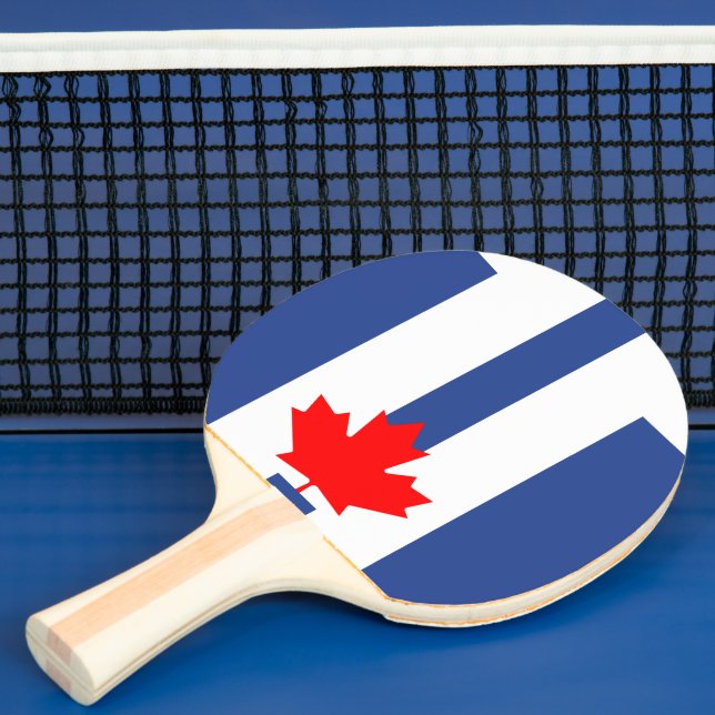 Raquette de ping pong patriotique avec drapeau de  (Insitu)