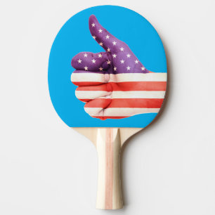 RAQUETTE DE PING PONG PATRIOTIQUE DRAPEAU THUMBS PING PONG PADDDING
