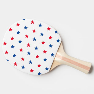 Raquette De Ping Pong Patriotique rouge blanc bleu étoiles motif 4 juil