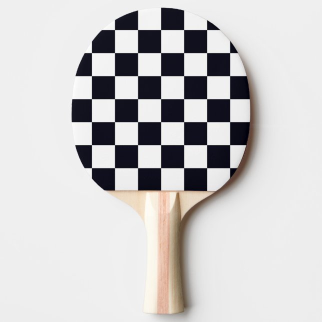 Raquette De Ping Pong Patters de Black and White Checker (Devant)