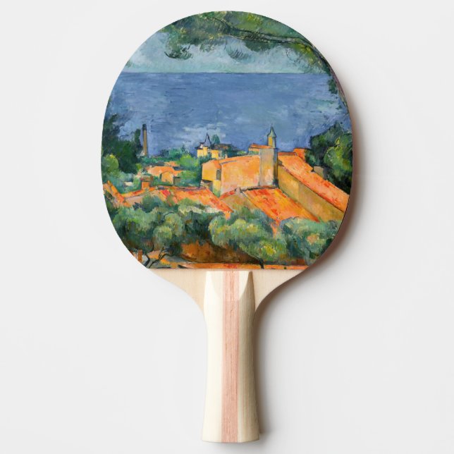 Raquette De Ping Pong Paul Cezanne - Estaque aux toits rouges (Devant)
