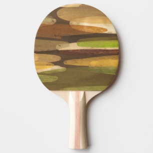 Raquette De Ping Pong Paysage abstrait de ton de la terre