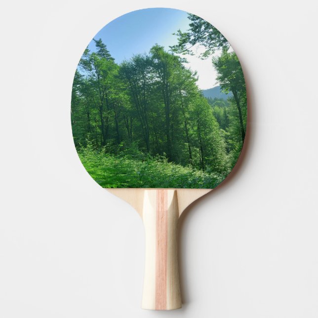 Raquette De Ping Pong Paysage de la forêt verte (Devant)