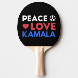 Raquette De Ping Pong Peace Love Kamala I - Kamala Harris Pour Président