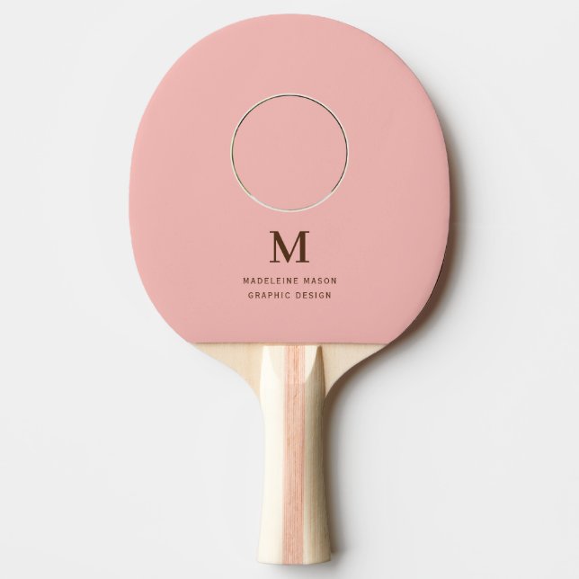 Raquette De Ping Pong Peach Pink Pet Photo Personnalisée (Devant)