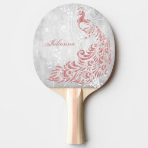 Raquette De Ping Pong Peacock rose Personnalisé