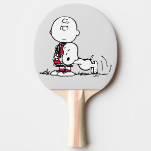 Raquette De Ping Pong PEANUTS   Motif rouge et noir