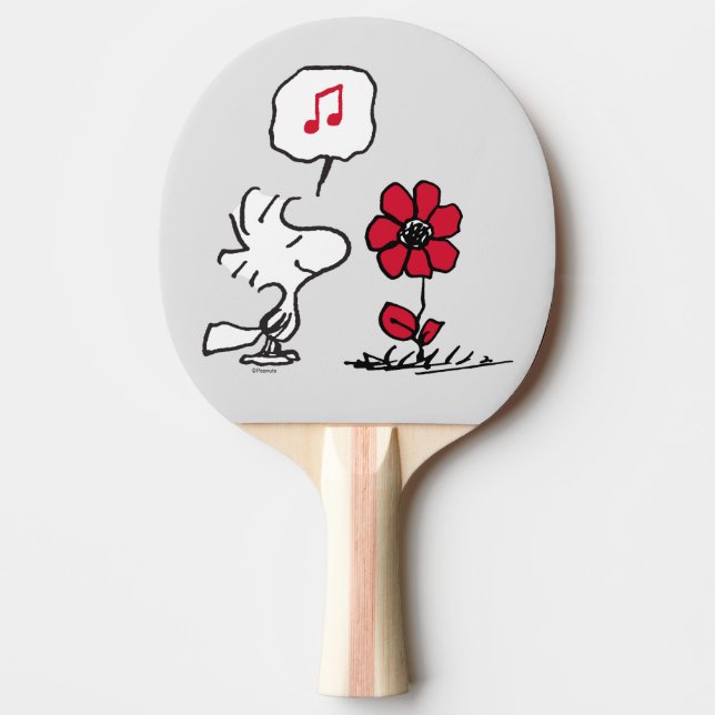 Raquette De Ping Pong PEANUTS | Motif rouge et noir (Devant)