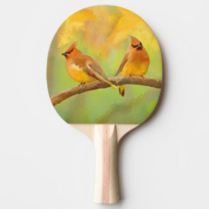 Raquette De Ping Pong Peinture à cire de cèdre - jolie art original ch