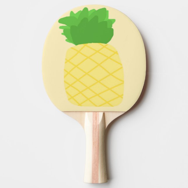 Raquette De Ping Pong peinture à l'ananas (Devant)