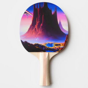 Raquette De Ping Pong Peinture à l'huile Dream World