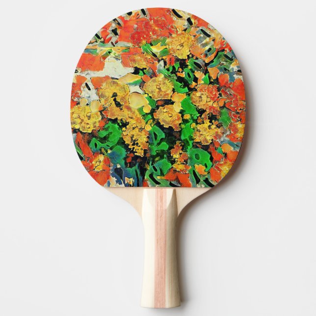 Raquette De Ping Pong Peinture à l'huile Retro : Van Gogh Monet (Devant)