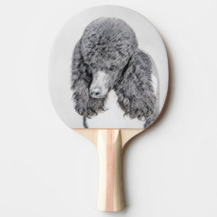 Raquette De Ping Pong Peinture à paille noire standard - Art du chien
