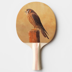Raquette De Ping Pong Peinture américaine Kestrel - Art original pour oi