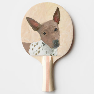Raquette De Ping Pong Peinture américaine sans poil Terrier - Chien Art