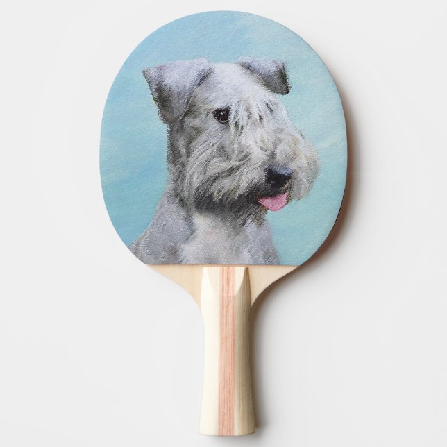 Raquette De Ping Pong Peinture Cesky Terrier - Cute Original Chien Art (Devant)