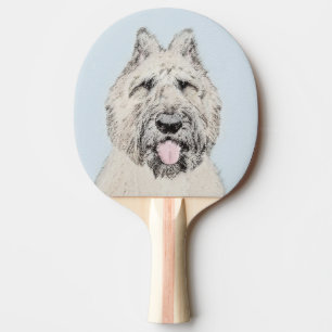 Raquette De Ping Pong Peinture de Bouvier des Flandres - Art original de