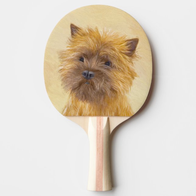 Raquette De Ping Pong Peinture de Cairn Terrier - Cute Original Chien Ar (Devant)