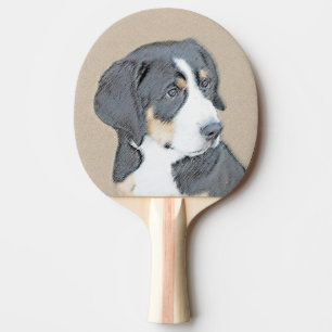 Raquette De Ping Pong Peinture de Chien de Montagne bernois - Art origin