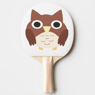 Raquette De Ping Pong peinture de hibou