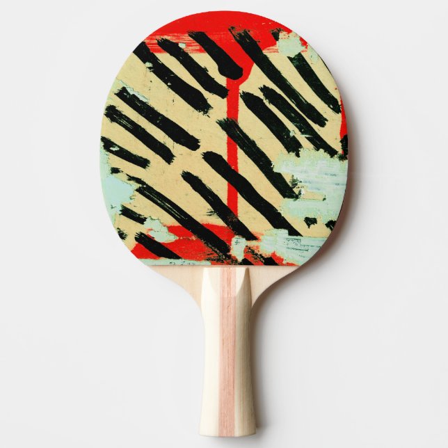 Raquette De Ping Pong Peinture de papier peint super Cool usé (Devant)