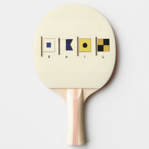 Raquette De Ping Pong Peinture de quatre drapeaux avec la voile écrite