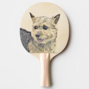 Raquette De Ping Pong Peinture de Terrier de Norwich - Jolie œuvre d'art
