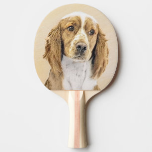Raquette De Ping Pong Peinture d'espagnol Welsh Springer - Art original 