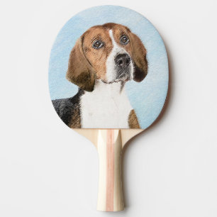 Raquette De Ping Pong Peinture Foxhound en anglais - Joli art original c