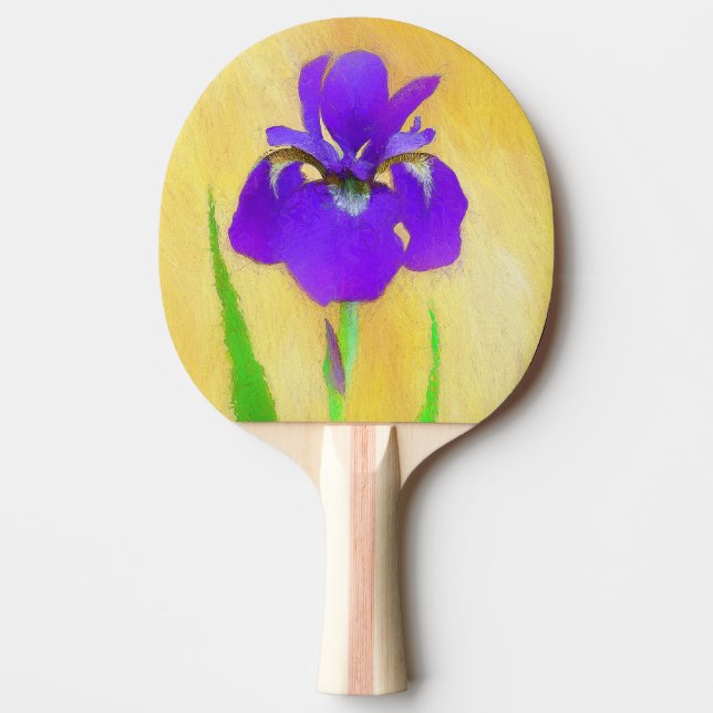 Raquette De Ping Pong Peinture Iris à pois pourpre - Chien original mign (Devant)