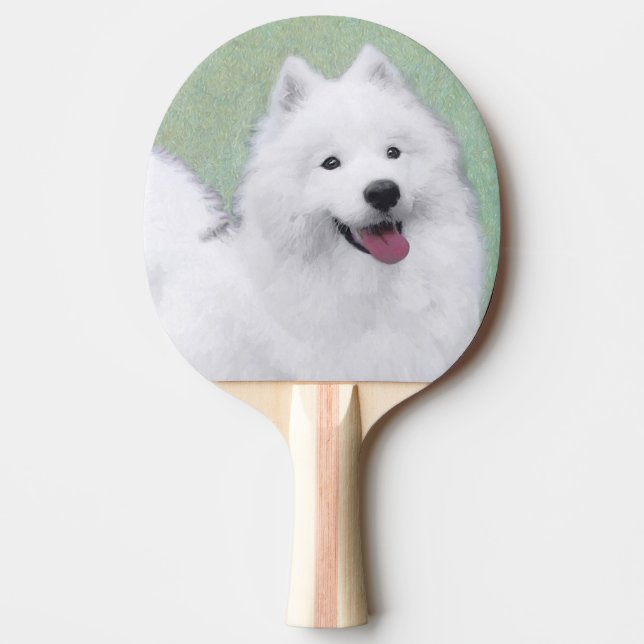 Raquette De Ping Pong Peinture Samoyed - Cute Original Chien Art (Devant)