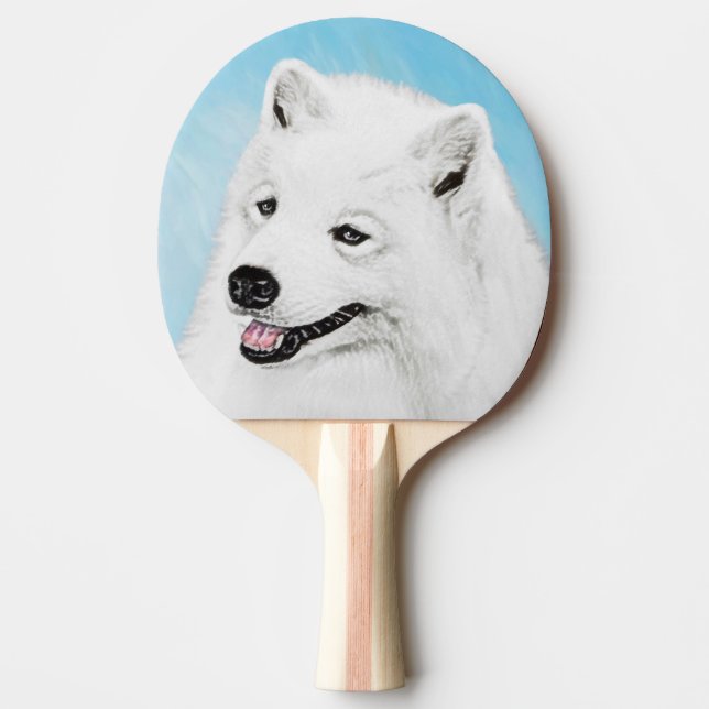 Raquette De Ping Pong Peinture Samoyed - Cute Original Chien Art (Devant)