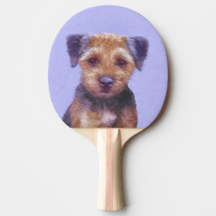 Raquette De Ping Pong Peinture sur la frontière de Terrier - jolie art o