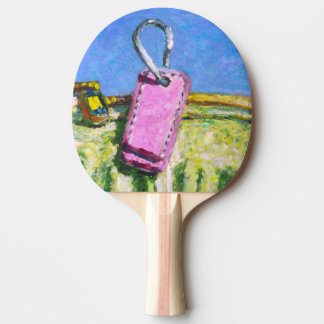 Raquette De Ping Pong Peintures expressionnistes avec étiquette rose iPa