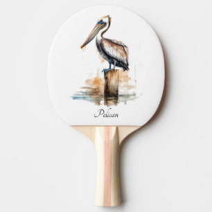 Raquette De Ping Pong Pelican debout sur un poteau