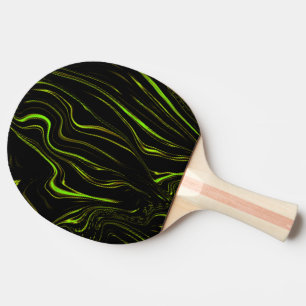 Raquette De Ping Pong Pelouse dorée, vert ondulé longues traces sur fo