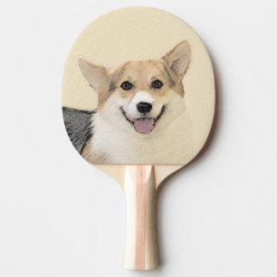 Raquette De Ping Pong Pembroke Welsh Corgi Peinture - Chien d'art origin