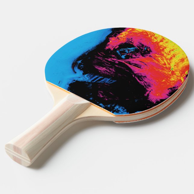 Raquette De Ping Pong pepper and plastic silenced (Dos Angle)