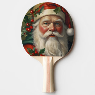 Raquette De Ping Pong Père Noël Avec Mistletoe