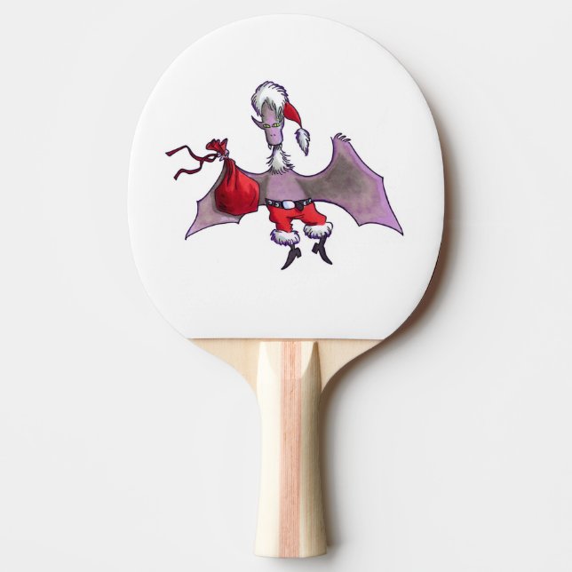 Raquette De Ping Pong Père Noël Bat paddle de ping-pong blanc (Devant)